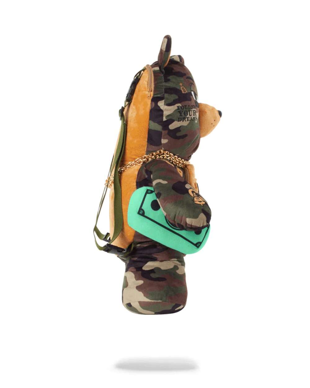 ZAINO SPRAYGROUND TEDDY MONEY BEAR VERDE