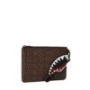 POCHETTE E BEAUTY SPRAYGROUND SHARKS IN PARIS CHECK POCHETTE MARRONE