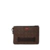 POCHETTE E BEAUTY SPRAYGROUND SHARKS IN PARIS CHECK POCHETTE MARRONE
