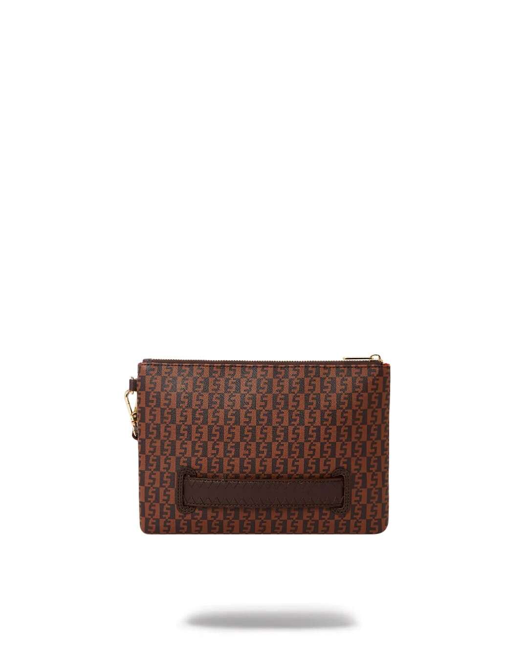 POCHETTE E BEAUTY SPRAYGROUND MONEY CHECKERED POUCHETTE MARRONE